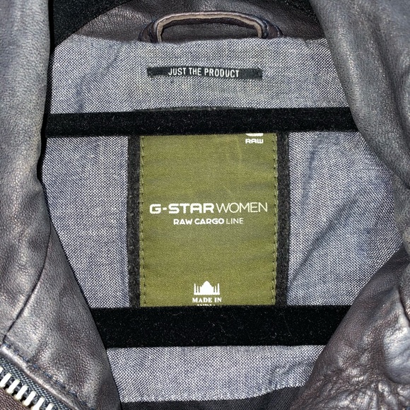 G-Star Biker Leather Jacket - Picture 5 of 7
